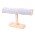 thumbnail image 1 of Organizador de pulseras y brazaletes de madera para collares y coleteros. Gris, 1 of 7