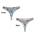 thumbnail image 3 of Balery Cute Donut Tangas de Algodón para Mujer con Estampado – Ropa Interior Sexy, Transpirable, G-string-X-Small, 3 of 6