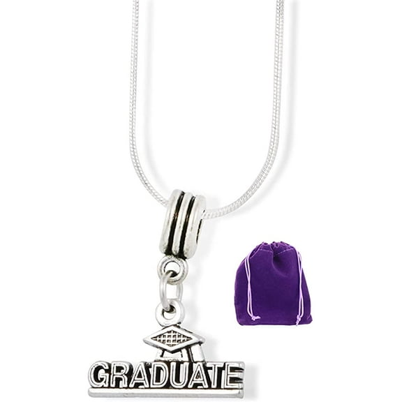 Graduate Charm Snake Chain Necklace