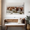 thumbnail image 3 of Elephant Stock Winter Highland Cows Wall Art - Horizontal Canvas Wall Art - Living Room Wall Decor - Animal Canvas - Brown And Orange Decor - 48" x 32", 3 of 8