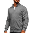 thumbnail image 2 of Langwyqu Spring Fall Men Long Sleeve Zipper Cardigan Hoodies With Pocket, 2 of 5