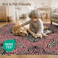 thumbnail image 4 of ODIKA Print Leopard Spotted Zebra Stripes Tiger Border Pink Cheetah Refined Structured for Home Office, Gaming Room, Under Desk, Non-Slip Chair-Friendly, 4 of 7