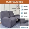 thumbnail image 3 of Recliner Slipcovers -Pieces Lazyboy Recliner Covers Recliner Couch Covers Recliner Chair Cover Non Slip Reclining Slipcovers with Storage Pockets Furniture Protector for Living Room, 3 of 8