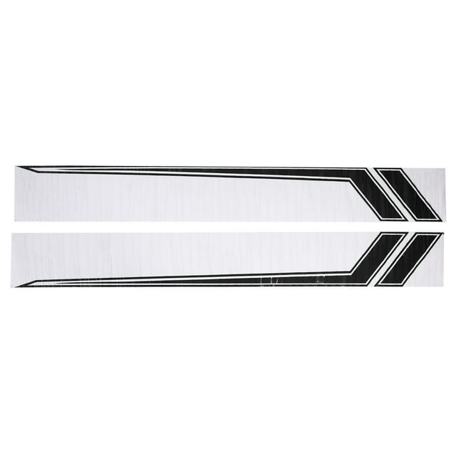 2 pegatinas para puerta lateral de coche, impermeables, universales, estilo deportivo de carreras, con diseño de rayas, para camiones, SUV, carrocería, color negro.