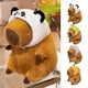 thumbnail image 3 of Plush Capybara Pillow Soft Comfortable Stuffed Toy with Brown Faux Fur Perfect for Children, 3 of 5