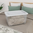 thumbnail image 5 of Sterilite 58 Qt Storage Boxes, Clear Plastic Containers with Snap Lids, Set of 6, White, 5 of 6