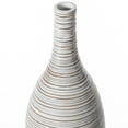thumbnail image 4 of Uniquewise Modern Decorative Bottle Shape White Floor Vase Ribbed Design Small, 4 of 7