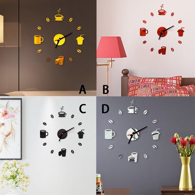 Vaidha DIY Roman Numbers Acrylic Mirror Wall Sticker Clock Home Decor Mural Decals