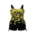 thumbnail image 4 of Women Plus Size Tankini Swimsuits Two Piece Swim Top Shorts Tummy Control Bathing Suits Swimwear, 4 of 7