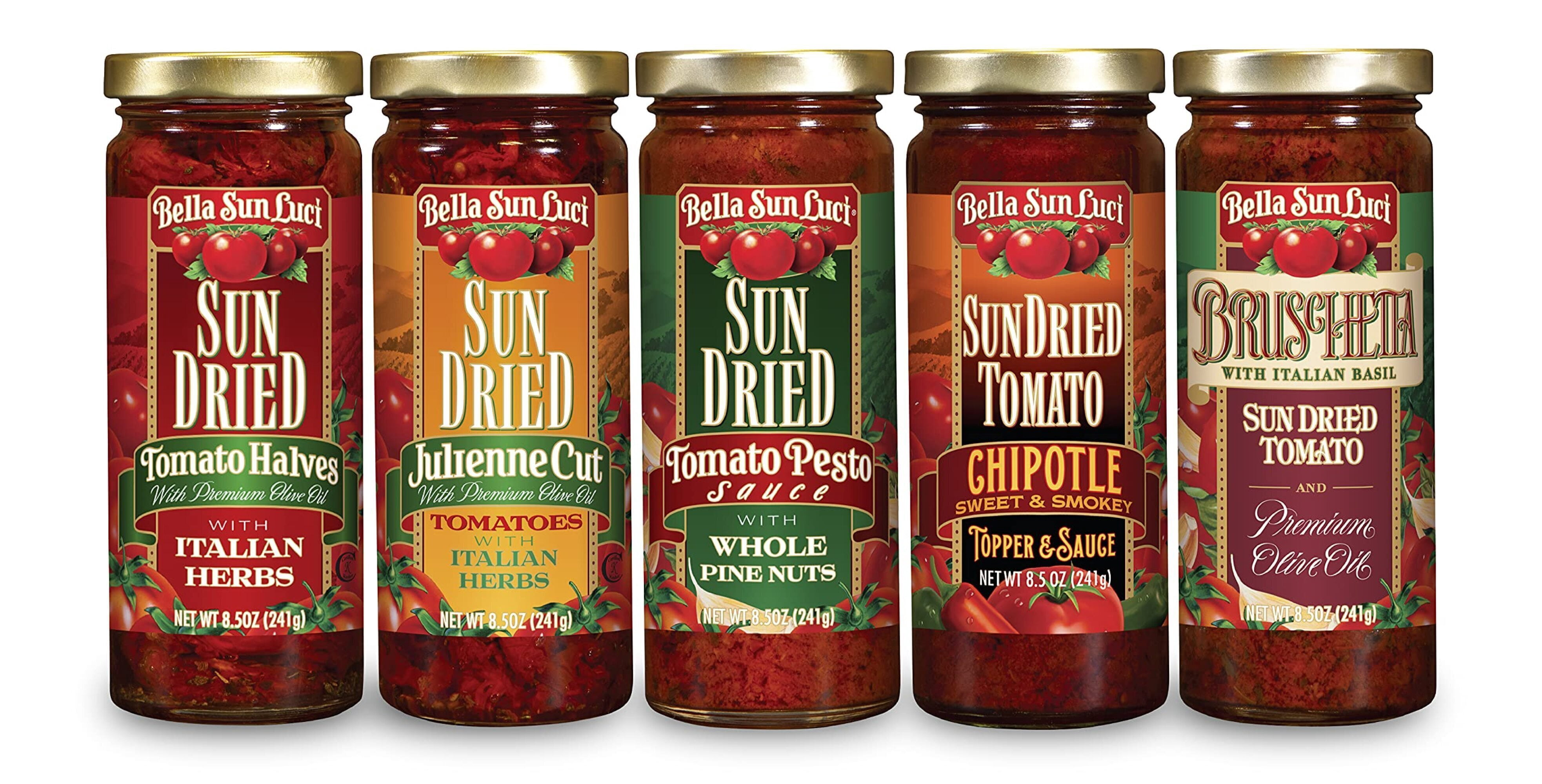Bella Sun Luci Julienne Cut Sun Dried Tomatoes with Italian Herbs 8.5 oz (Pack of 10)