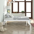 thumbnail image 4 of PAPROOS Full Bed Frame with Heaboard, New Upgarded Wood Platform Bed with Strong Slat Support, Modern Full Size Bed Frame for Teens Adults, No Box Spring Needed, White, 4 of 10