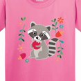 thumbnail image 4 of Inktastic Woodland Raccoon Spring Flowers Youth T-Shirt, 4 of 5