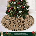 thumbnail image 6 of FMSHPON Leopard Heart Xmas Christmas Tree Skirt Stand Mat for Holiday Party Decoration Indoor Outdoor 36 inches, 6 of 6