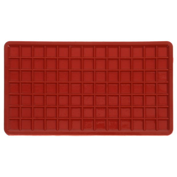 LOLIPPYY Red Silicone Iron Rest Pad for Daily Use Insulated Design Prevents Burns Tabletop Ironing Mat 14.5 x 7.5 Inches