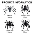 thumbnail image 2 of 120 piezas de arañas de plástico realistas, 4 tamaños, arañas pequeñas, juguetes negros falsos, accesorios de broma de Halloween para decoraciones de fiesta en casa, 2 of 6