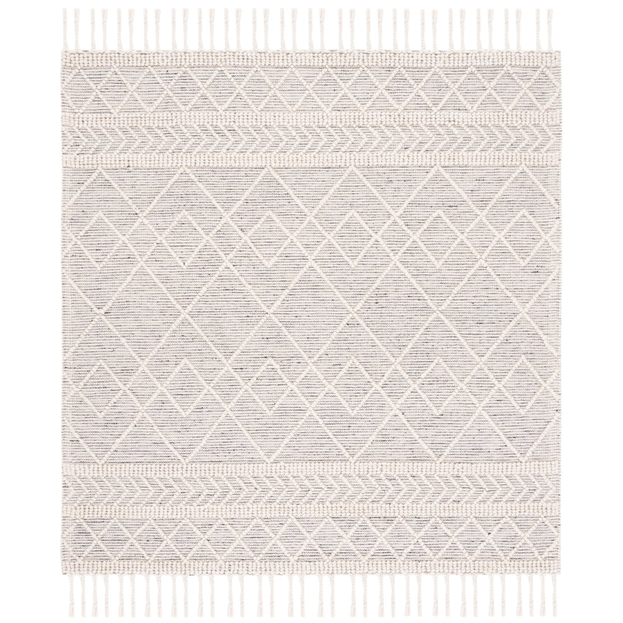 SAFAVIEH Natura Bedelia Geometric Area Rug, Ivory/Black, 4' x 6'