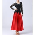 thumbnail image 6 of Long Sleeve Velvet Waltz Ballroom Dance Practice Lace Dress Clothing For Competition, 6 of 8