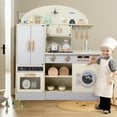 thumbnail image 5 of Ktaxon Play Kitchen for Kids, Wooden Kids Chef Pretend Play Set for Boys and Girls Age 3+, with 12 Pcs Accessories, 5 of 10