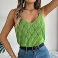thumbnail image 6 of Mrat Knit Tank Tops Women's Fashion Tank Tops Summer Sleeveless Casual Loose Blouses Cotton Tank Tops S-153 Green XL, 6 of 7