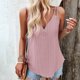 thumbnail image 3 of Blusa Mangas Largas Top Mujer Camisola con ojales Dobladillo fluido Sin mangas Camisas de verano Kuymtek Rosa T S para Mujer, 3 of 8