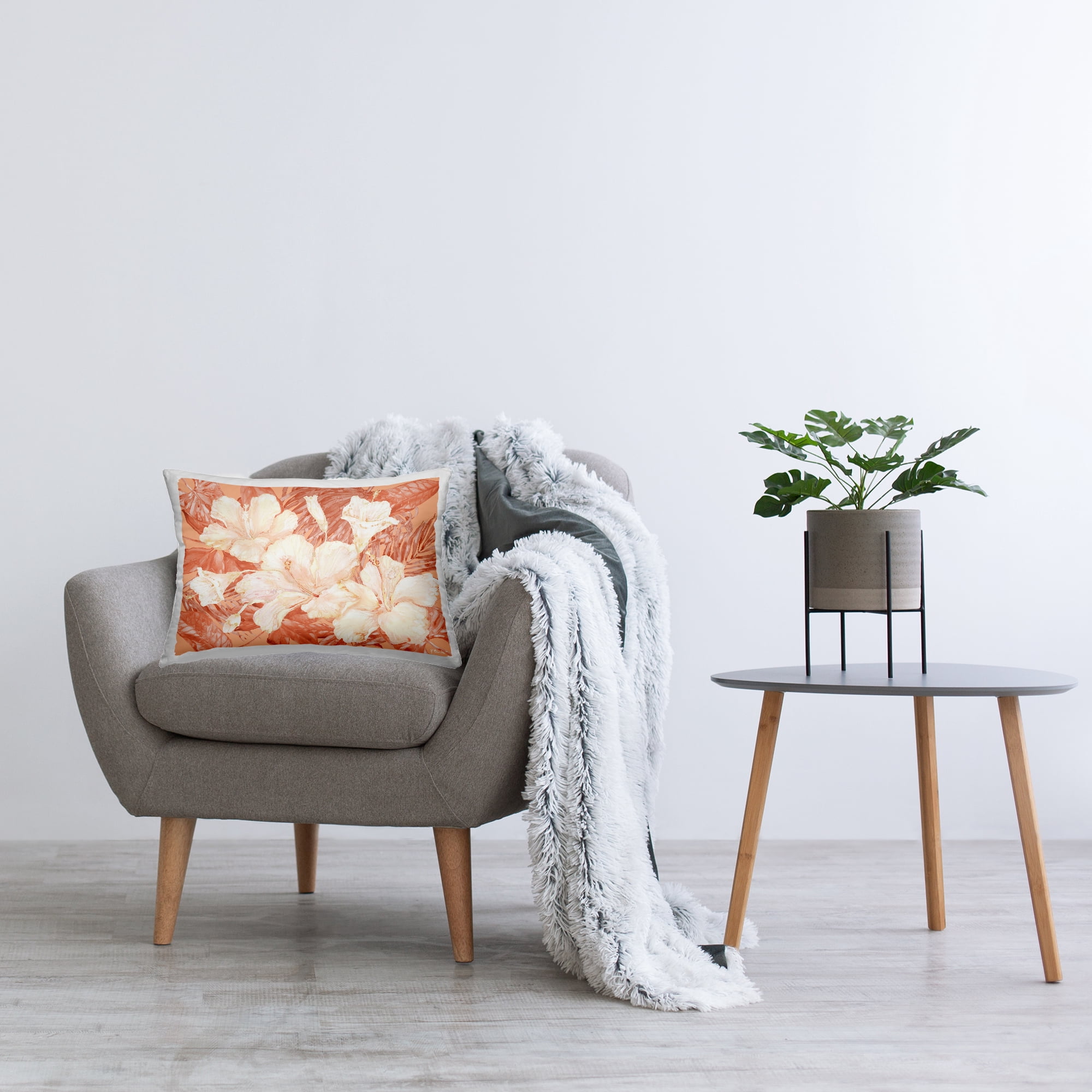 Stupell Industries Bright Hibiscus Bundle Decorative Printed Throw Pillow Design by Paul Brent.