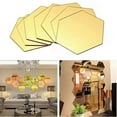 thumbnail image 2 of Vikakiooze Home Decor , 7Pcs 3D Mirror Hexagon Vinyl Removable Wall Sticker Decal Home Decor Art DIY, 2 of 6