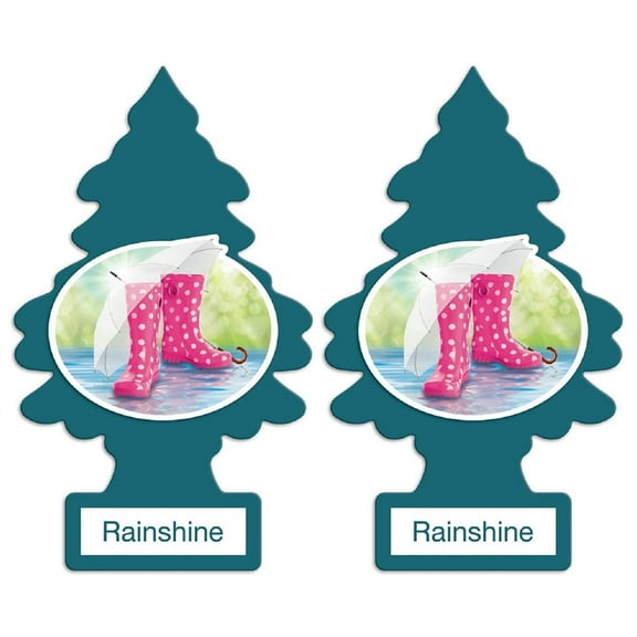 Little Trees Car Air Freshener, Little Trees Rain Shine (Pack of 2)