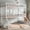 White, variant on QZYeYun Queen over Full XL over Queen Size Triple Bunk Bed, Heavy Duty Metal Bunk beds with Built-in Ladder and Safety Guardrail for Teens and Adults, Black