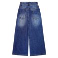 thumbnail image 3 of KIDSCOOL SPACE Girl Jeans,Kid Ripped Wide Leg Slim Fit Fashion Denim Jeans Pants,Deep Blue,4-5 Years, 3 of 6
