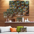 thumbnail image 3 of Peacock Bird Tail Feathers in Close Up - Animal Canvas Art Print, 3 of 4