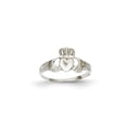 thumbnail image 1 of 14k White Gold Ladies Claddagh Ring, 1 of 2
