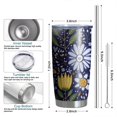 thumbnail image 6 of 20 Oz Pioneer Flower Coffee Tumbler Double Wall Insulated Stainless Steel Water Bottle | Metal Reusable Thermoses Flask with Cup Cap | Leak & Sweat Proof with Anti-Dust Lid, 6 of 7