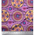 thumbnail image 1 of Soimoi Velvet Fabric Floral Mandala Print Fabric by the Yard 58 Inch Wide, 1 of 1