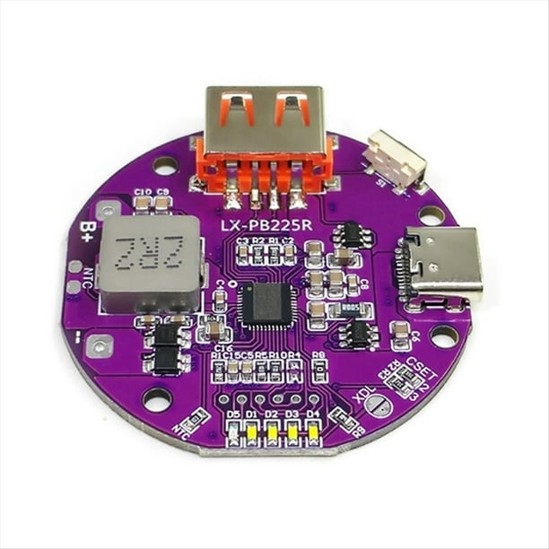 Módulo de Carga Rápida de 22,5 W, Cargador de Banco de Energía, Placa de Circuito Mini de 5 A, Kit de Placa Base DIY con Pantalla de Luz