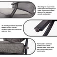 thumbnail image 3 of Grand Patio 3-Piece Rocking Motion Patio Chairs Set Metal Outdoor Chairs Set of 2 with Coffee Table, Gray, 3 of 6