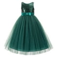 thumbnail image 2 of Ekidsbridal Sequins V-Back Formal Flower Girl Dresses Princess Ceremonial Gown LG1 4, 2 of 3