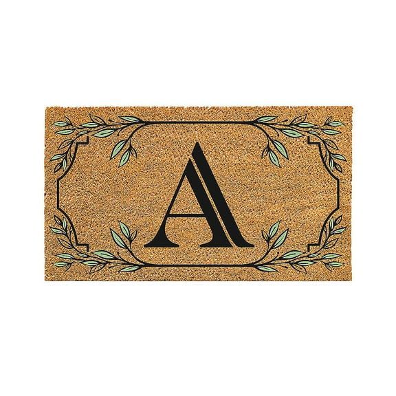 28" x 16" Monogram Coir Mat, Letter  "A"
