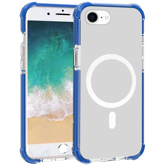 XPM for Apple iPhone 17E /16E Phone Case, Magnetic Acrylic Case Transparent Back, Rugged Colorful Frame, Shockproof Hybrid, MagSafe Compatible Cover for Apple iPhone 17E /iPhone 16E (Blue)