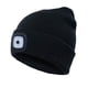 thumbnail image 1 of 1 gorro LED recargable, linterna LED manos libres, gorro iluminado, gorro de punto más cálido (negro), 1 of 5