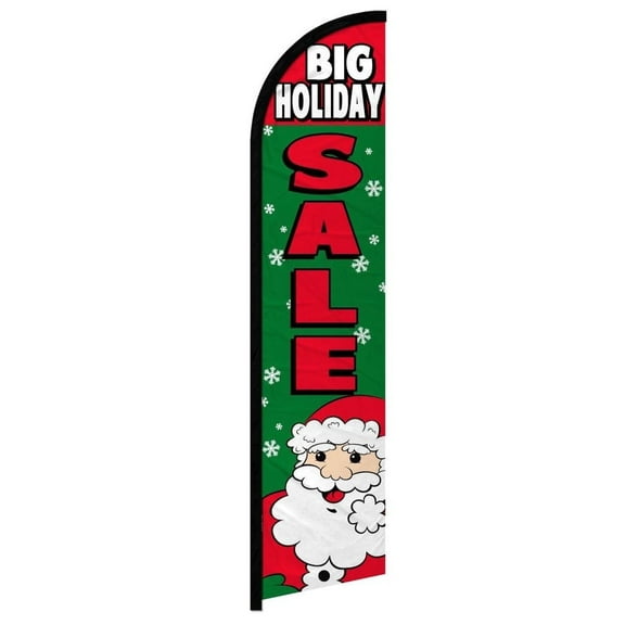 OnPoint Wares| Big Holiday Sale Windless Banner Flag | Advertising Flag/Business Flags | 11.5ft x 2.5ft