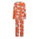 thumbnail image 4 of Puntoco Conjunto de pijama con pantalones largos y cuello en V con estampado navideño para mujer, 4 of 5