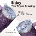thumbnail image 4 of 20OZ Mandala psychedelic style Pattern Stainless Steel Coffee Travel Cup Insulated Tumbler with Handle Lid Straw, 4 of 6