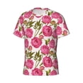 thumbnail image 3 of Rocae Rose Flowers for Men's Moisture-Wicking Crew Tee - T-Shirt for Sports, Outdoor Activities, and Casual WearX-Large, 3 of 9