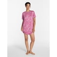 thumbnail image 3 of Joyspun Women's Dreamy Soft Collection Short Sleeve Sleepshirt, Sizes S/M to 2X/3X, 3 of 6