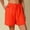 Orange, variant on JJHGVB Womens Linen Shorts Flowy Shorts Below the Knee High Waisted Wide Leg Shorts for Women Long Shorts for Women Beach Shorts with Pockets Beach Cropped Trousers Ruffle Waist Beige L
