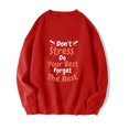 thumbnail image 1 of Chandails à Capuchon de Mode pour Femmes 2023 Mode Femme Imprimé Col Rond Manches Longues Chandails en Molleton Sans Capuche T-Shirt Hauts Amples Blouse 50 % de Rabais Liquidation Costumes Halloween/noël, 1 of 2