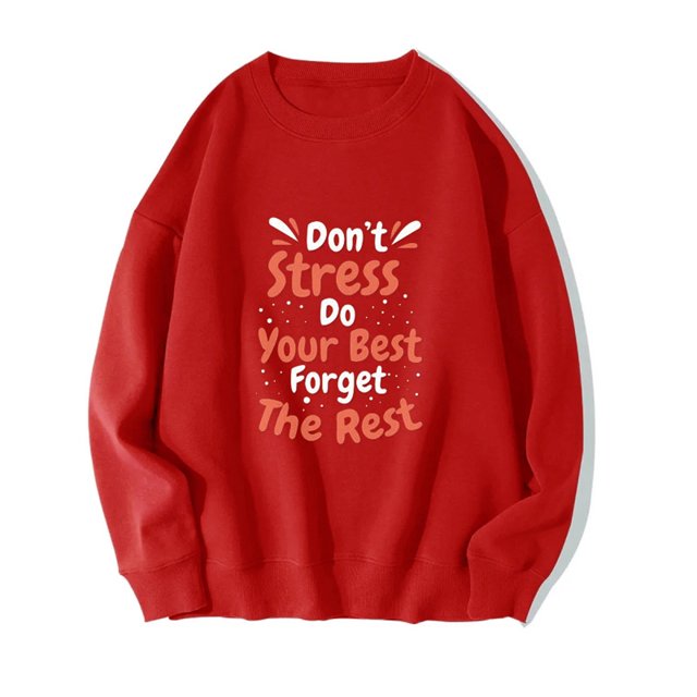 Chandails à Capuchon de Mode pour Femmes 2023 Mode Femme Imprimé Col Rond Manches Longues Chandails en Molleton Sans Capuche T-Shirt Hauts Amples Blouse 50 % de Rabais Liquidation Costumes Halloween/noël