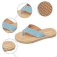 thumbnail image 6 of Rokment Flip Flops Beach Sandals for Women Indoor and Outdoor Waterproof Water Swim Pool Flat Thongs Slippers Casual Dress Slip on Slides Summer Shoes Sky Blue Size 7.5, 6 of 8