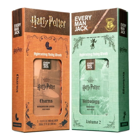 Every Man Jack + Harry Potter Wingardium Leviosa & Mandrake Body Wash For All Skin Types, Christmas Holiday Gift for Men, 13.5 fl oz