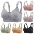 thumbnail image 2 of PADFRYBK Large Size Bra For Women Without Underwire Gathered Wirefree Bras Solid Color Everyday Bra Soft Comfortable Push Up Bralettes, 2 of 4